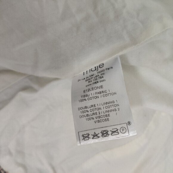 Maje Gray and Yellow Tweed Cropped Blazer, Size 36 β Modern Collarless Design - Picture 7 of 9